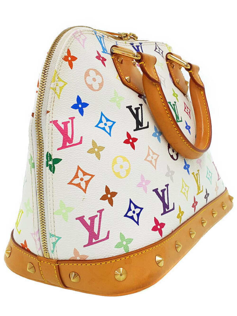 Louis Vuitton Multicolor Handbag Monogram Alma Brown